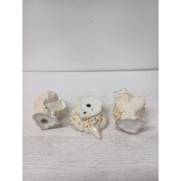 Vintage Ceramic Sea Shell Bathroom Vanity Soap Lotion & Toothbrush Holder Set - Picture 8 of 8